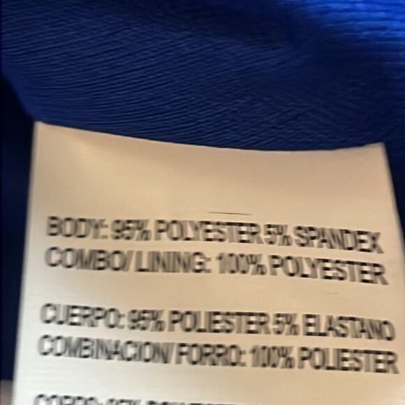 NWT MARINA 6 Royal Blue Lace Formal Gown Dress Size 6 - Picture 8 of 9